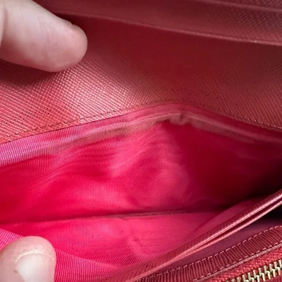 Prada Pink Saffiano Bow Continental Wallet - Picture 12 of 13